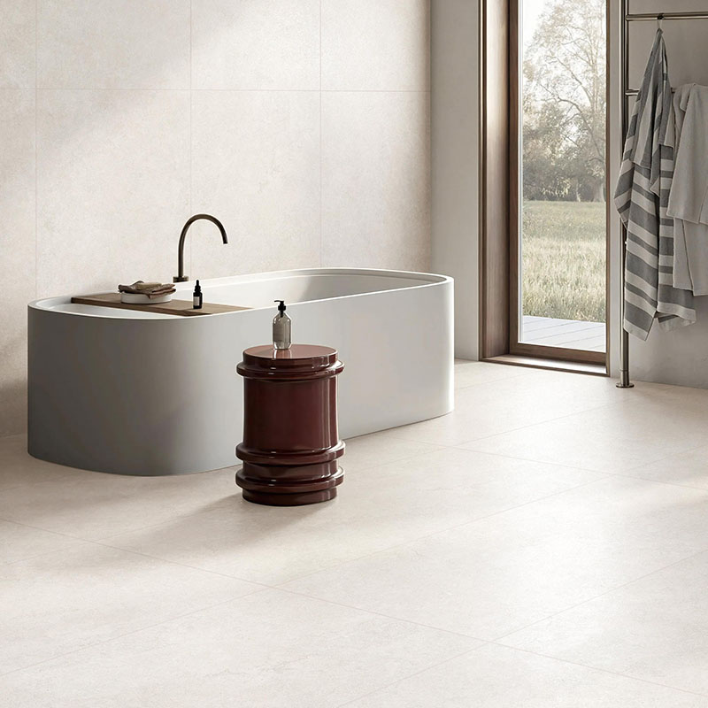 Limestone Look CADORE Series porcelain tile application