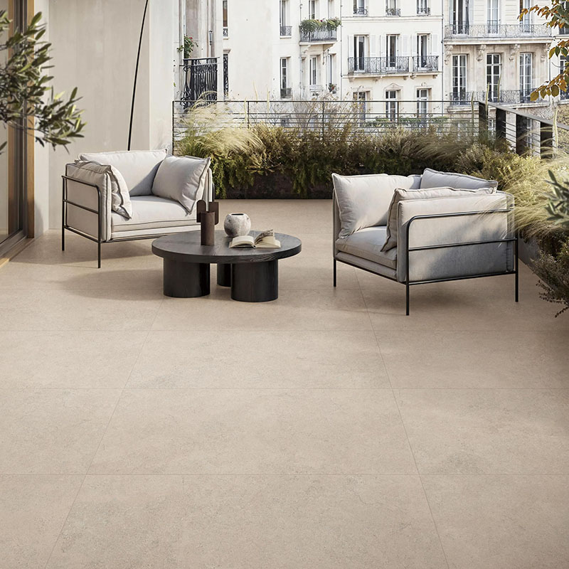 Limestone Look CADORE Series porcelain tile application